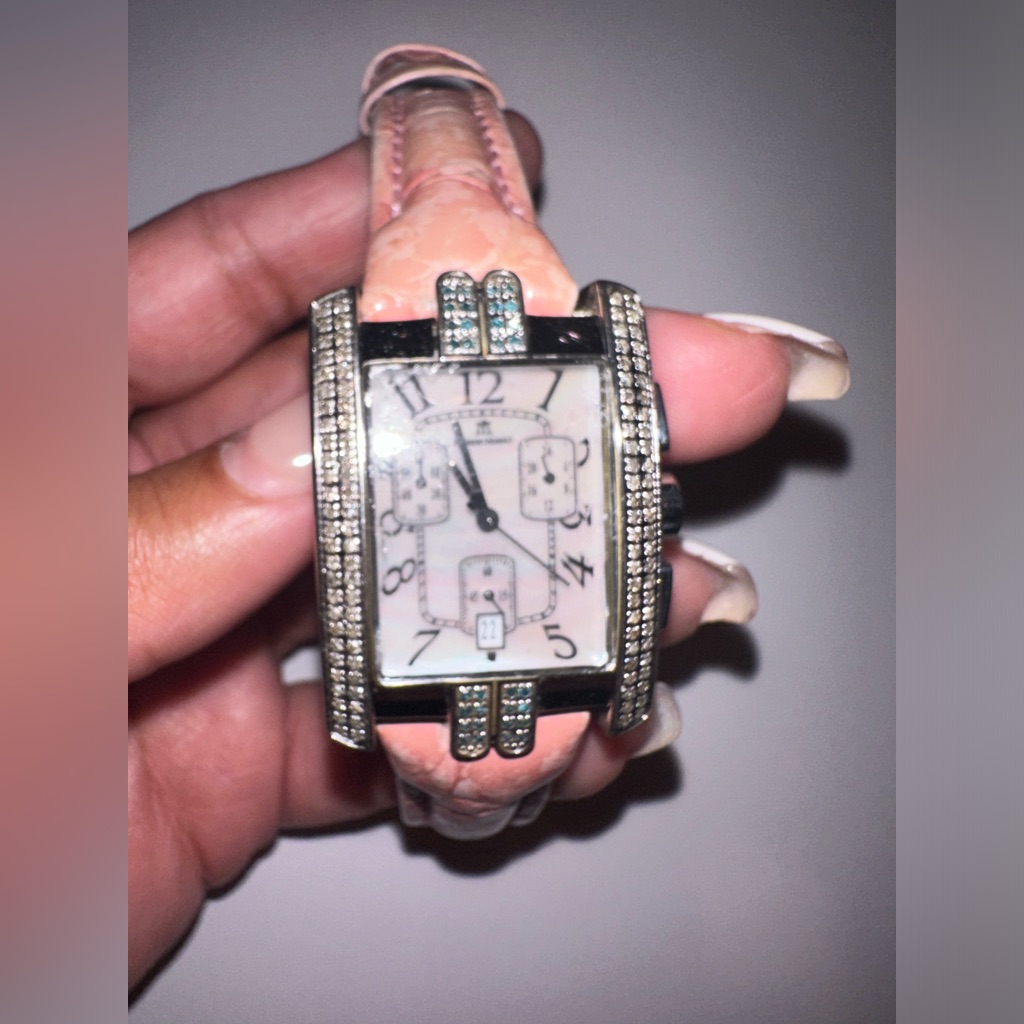 Techno Mania Stainless Steel Diamond Bezel Watch